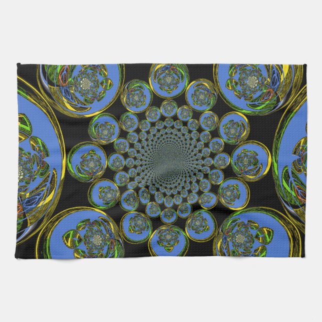 Vintages Blau Küchentuch (Horizontal)