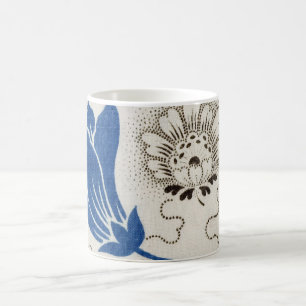 Vintages Blau und gepolstertes Blumenmuster   TASS Kaffeetasse