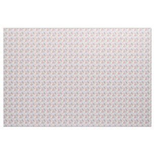 Vintages Blau und Rosa Floral Chintz Muster Stoff