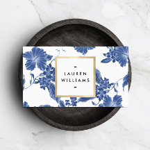 Vintages Blau-Weiß-Muster