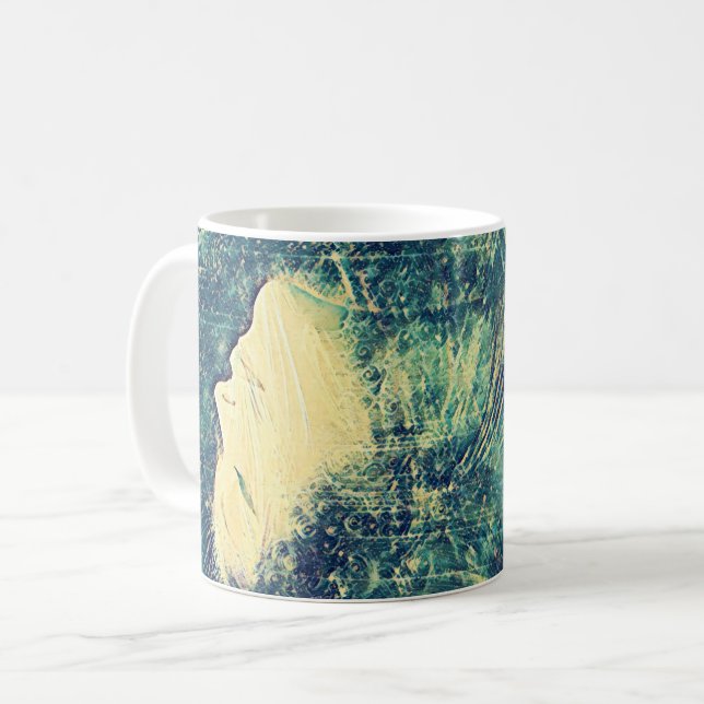 Vintages Blaue Ozeanwache Kaffeetasse (Vorderseite Links)