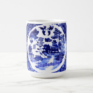 Vintages Blauer Wildmuster um 1790 Kaffeetasse