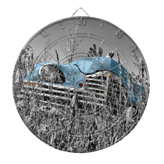 Vintages blaues Auto Dartscheibe