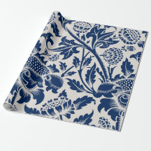 Vintages Blaues Blume-Muster