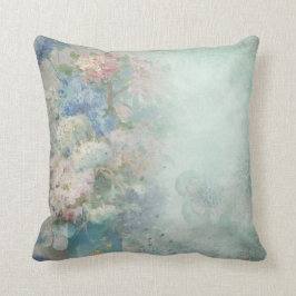 Vintages blaues Blumen-Kissen Kissen