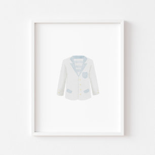 Vintages blaues Golfplakat Poster