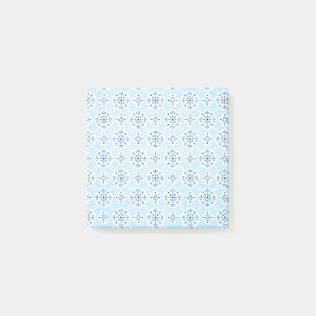 Vintages blaues Hintergrundbild Post-it Klebezettel (Vorderseite)