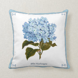Vintages Blaues Hydrangea Kissen