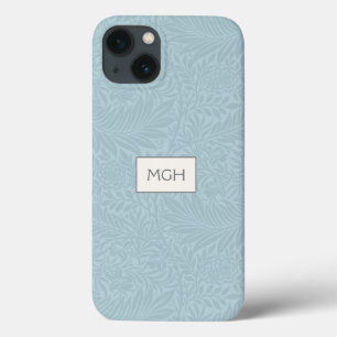 Vintages blaues Larkspur-Blume-Muster Monogramm Case-Mate iPhone Hülle