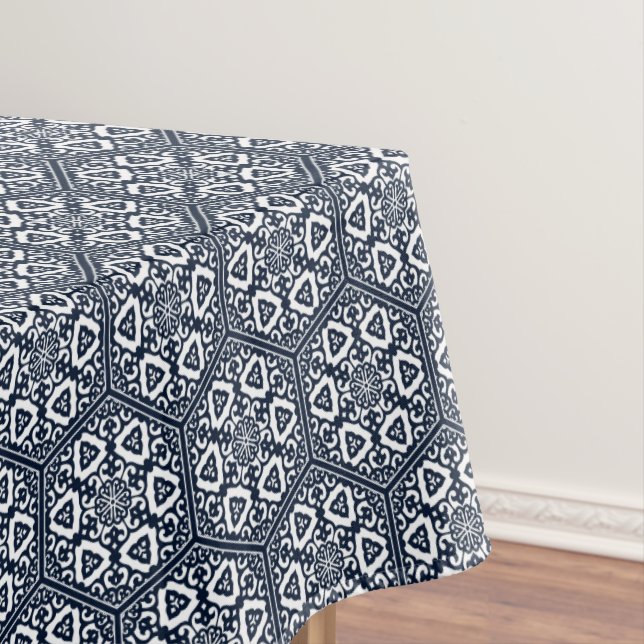 Vintages blaues osmanisches türkisches Tracery Gra Tischdecke (Beispiel)
