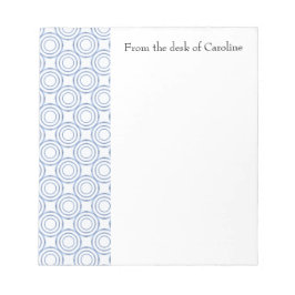 Vintages blaues Schaltplanmuster Personalisierter  Notizblock