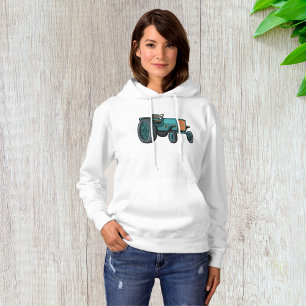 Vintages blaues Traktor Hoodie