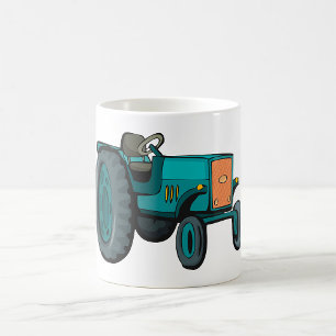 Vintages blaues Traktor Kaffeetasse