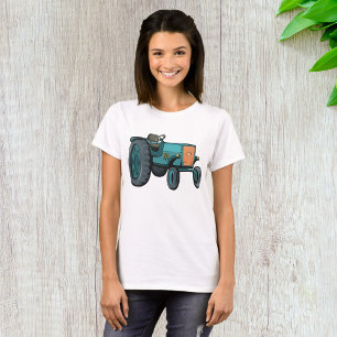 Vintages blaues Traktor T-Shirt