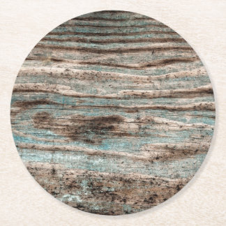 Vintages Blauholz Runder Pappuntersetzer