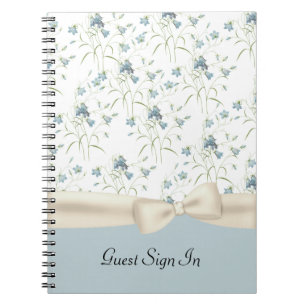 Vintages Blue Bells Hochzeitsgast-Notebook Notizblock