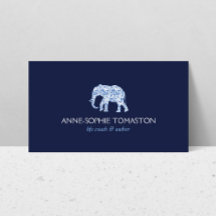 Vintages Blue Gemustert Elephant Logo