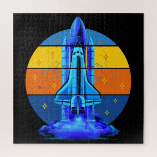 Vintages Blue Space Shuttle-Raumschiff