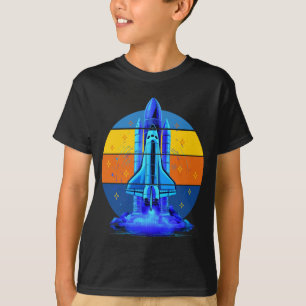 Vintages Blue Space Shuttle-Raumschiff T-Shirt