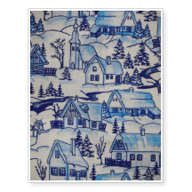 Vintages Blue Weihnachtsdorf