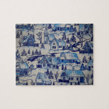 Vintages Blue Weihnachtsdorf