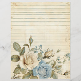 Vintages "Blue White Roses Junk Journal"