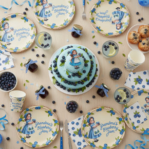 Vintages Blueberry Girl - Oma's Blueberry Jam Pappteller