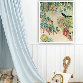 Vintages Blume Festival von Elsa Beskow Poster