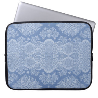 Vintages Blumen in den Schatten des Blaus Laptopschutzhülle