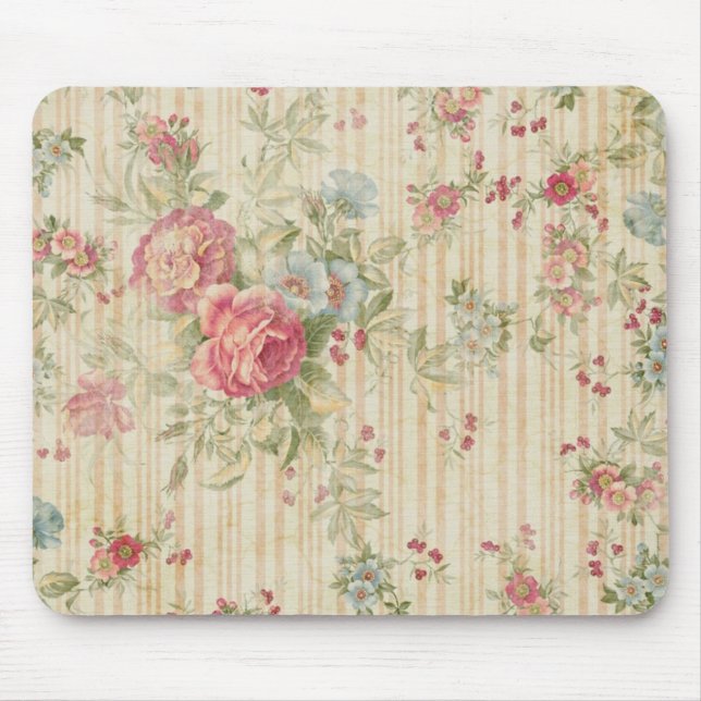 Vintages Blumen Mousepad (Vorne)