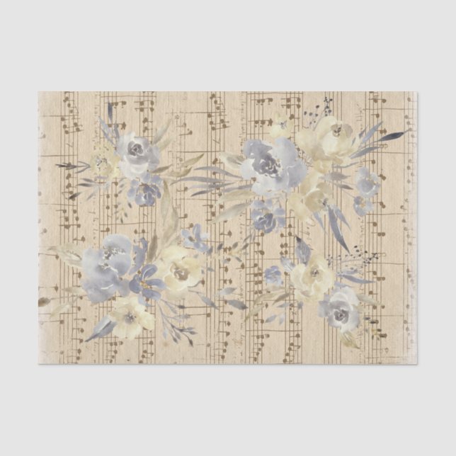 Vintages Blumenblatt Seidenpapier (Vorderseite)