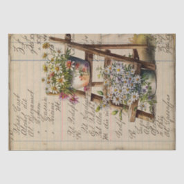 Vintages Blumenblatt Seidenpapier