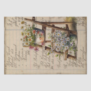 Vintages Blumenblatt Seidenpapier
