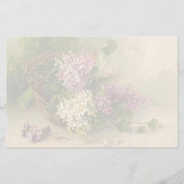 Vintages Blumenbriefpapier Briefpapier (Vorderseite)