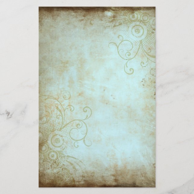 Vintages Blumenbriefpapier Briefpapier (Vorderseite)