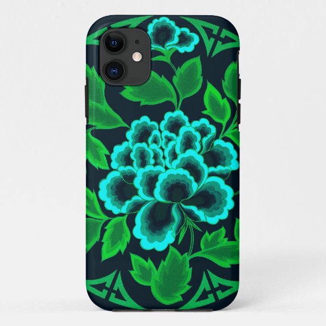 Vintages Blumendesign Case-Mate iPhone Hülle (Rückseite)