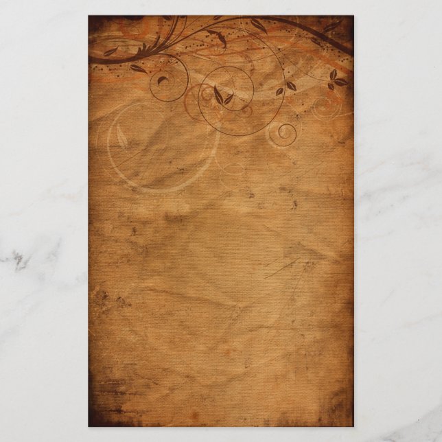 Vintages Blumengeschirr Briefpapier (Vorderseite)