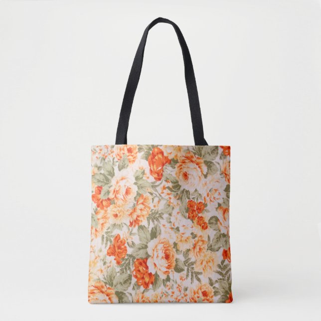 Vintages Blumengewebe Tasche (Vorderseite)