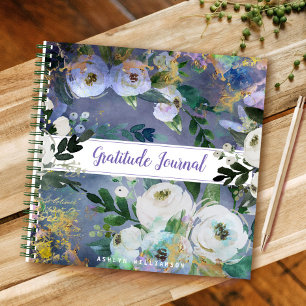 Vintages Blumengrau Notizbuch