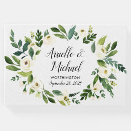 Vintages Blumengrün Garden Wedding Guest Book Gästebuch