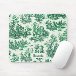 Vintages Blumengrün-Jouilmonogramm Mousepad