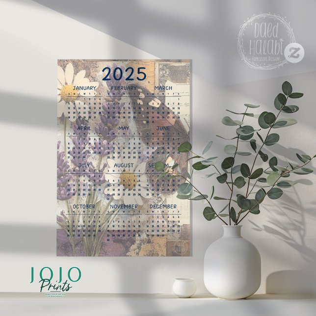 Vintages BlumenJunk-Journal 2025 Poster (2025 Vintage Floral Junk Journal Poster)
