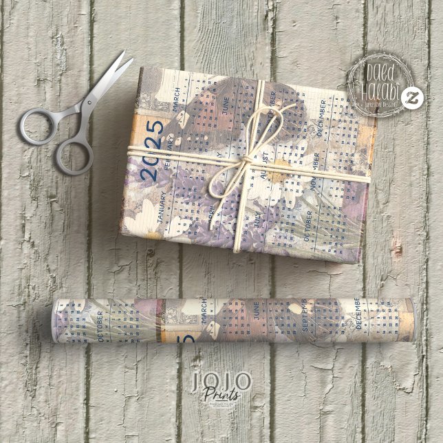 Vintages BlumenJunk-Journal 2025 Seidenpapier (2025 Vintage Floral Junk Journal Tissue Paper)