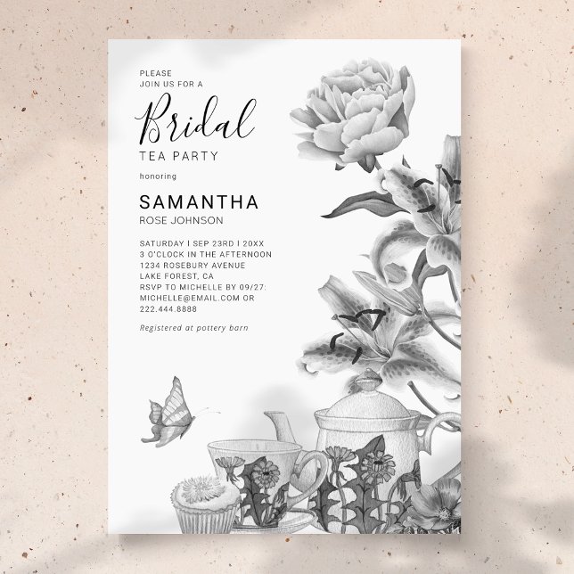 Vintages Blumenkost Party Brautdusche Einladung (Von Creator hochgeladen)