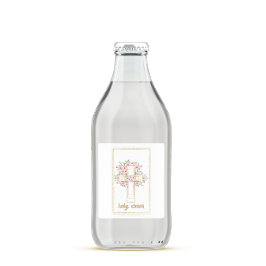 Vintages Blumenkreuz Heiligwasser Etiketten