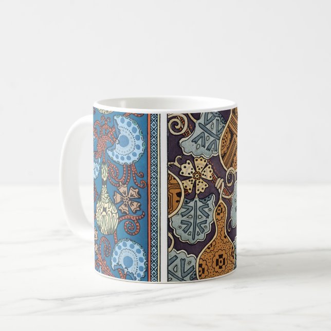 Vintages Blumenmuseum Kaffeetasse (Vorderseite Links)