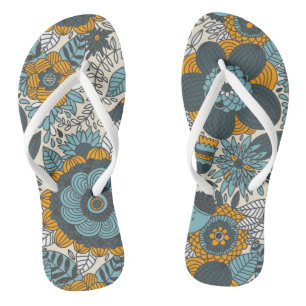 Vintages Blumenmuster Flip Flops
