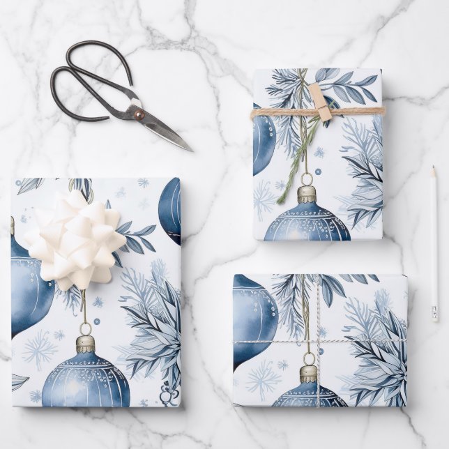 Vintages Blumenmuster Geschenkpapier Set (Vorderseite)