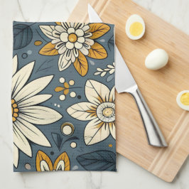 Vintages Blumenmuster Geschirrtuch