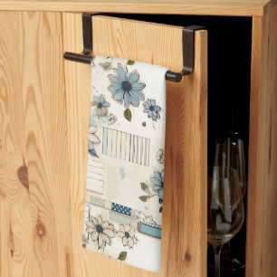Vintages Blumenmuster Geschirrtuch